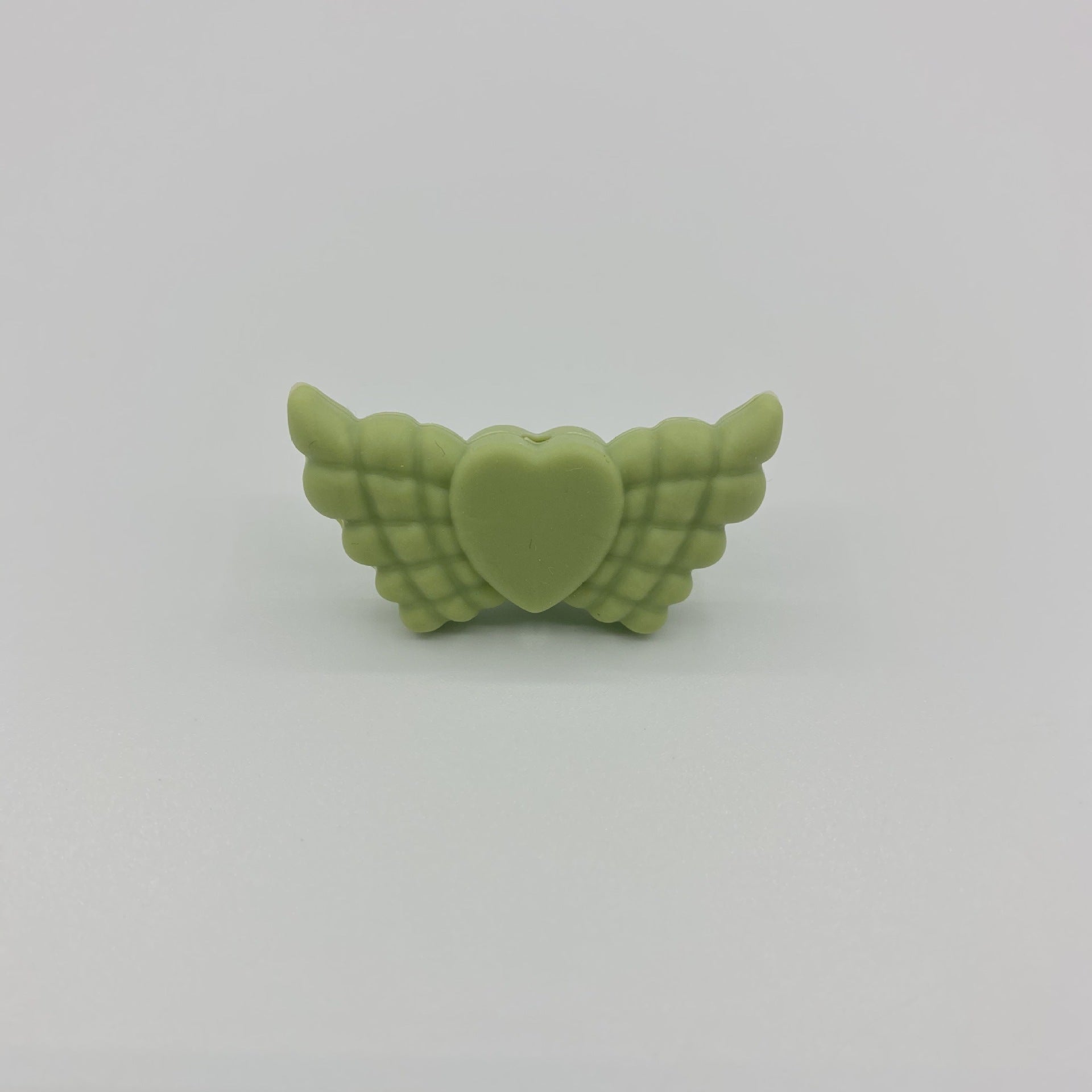 Wholesale 38*19*7.5MM Angel Feather Wings Focal beads Silicone 10pcs